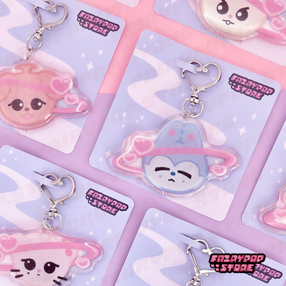 Planet Love Keychains (glitter)
