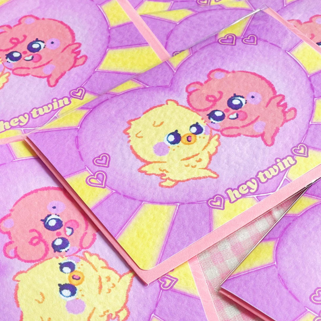 HEY TWIN Greeting Card ✶⋆.˚