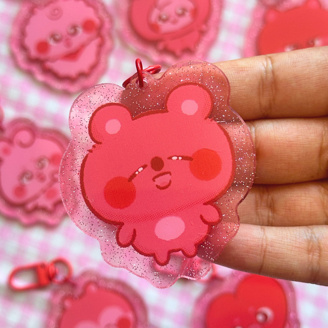 BTS Chara Glitter Keychain