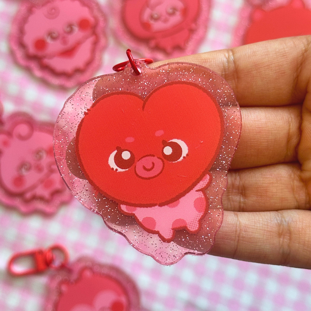 BTS Chara Glitter Keychain