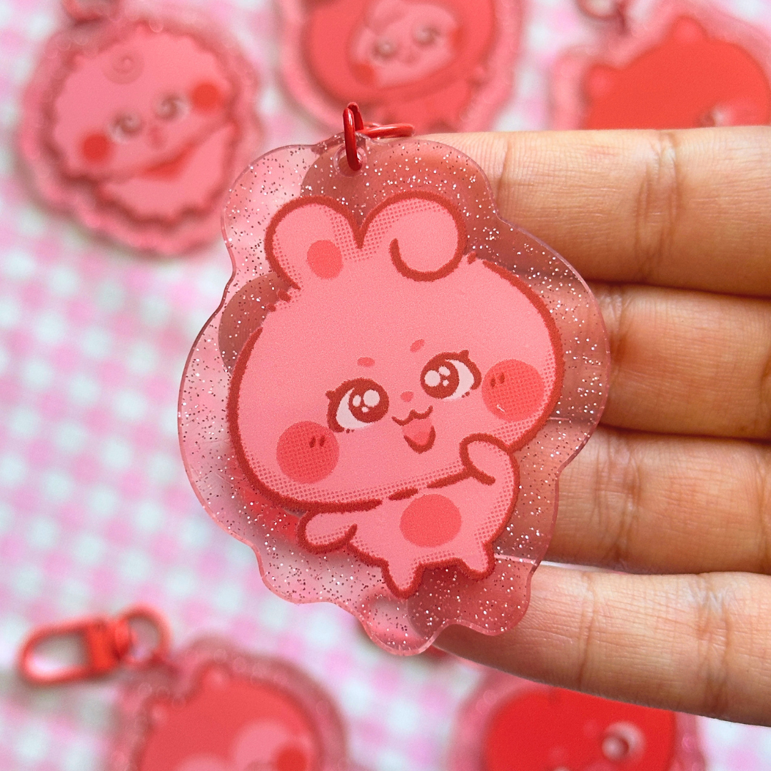 BTS Chara Glitter Keychain