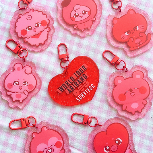 BTS Chara Glitter Keychain