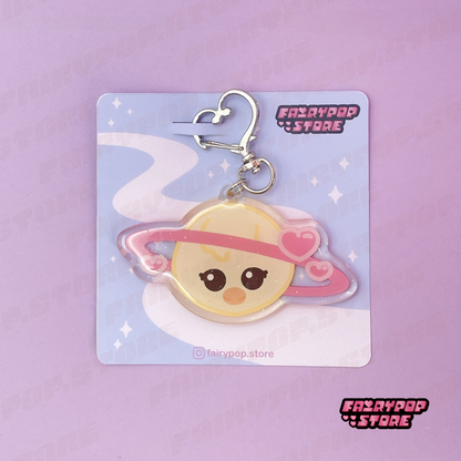 Planet Love Keychains (glitter)