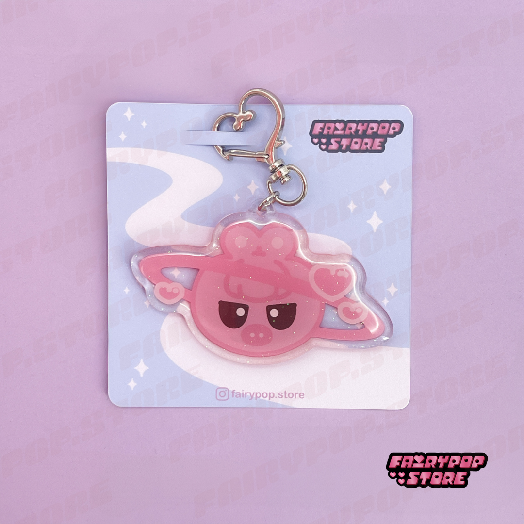 Planet Love Keychains (glitter)