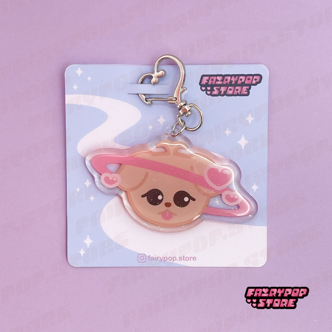 Planet Love Keychains (glitter)