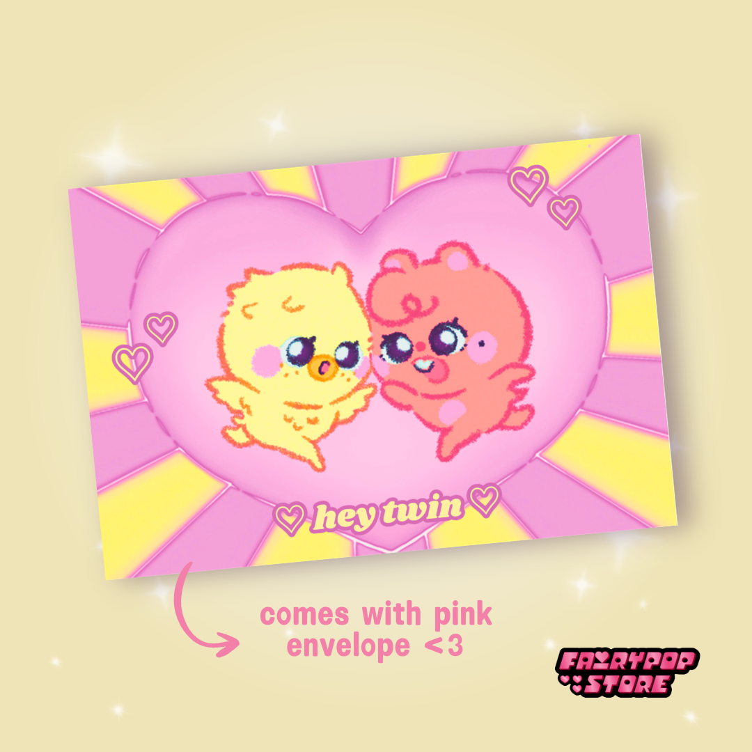HEY TWIN Greeting Card ✶⋆.˚